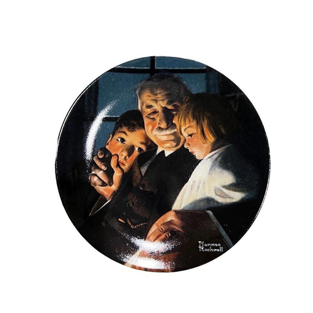 Vintage 2000 Norman Rockwell "Bedtime Story" Knowles Collector Plate COA Box